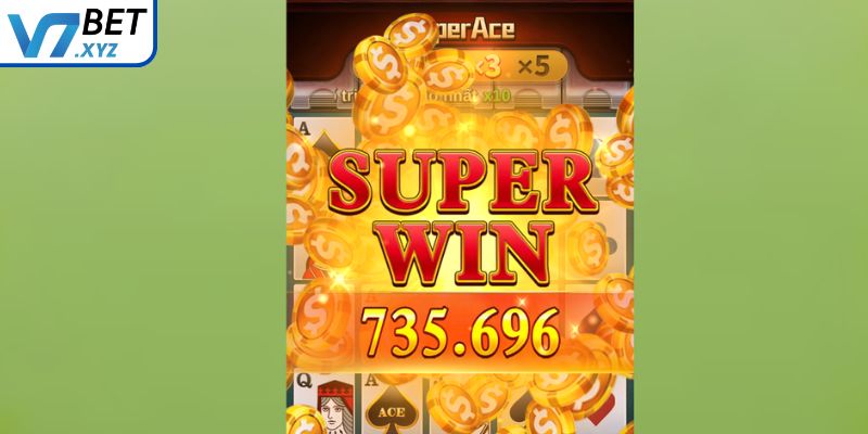 Super ACE Nổ Hũ - Slot Siêu Cháy Với Thưởng Cao Tại V7Bet 2 Chế độ quay nhanh, tự động