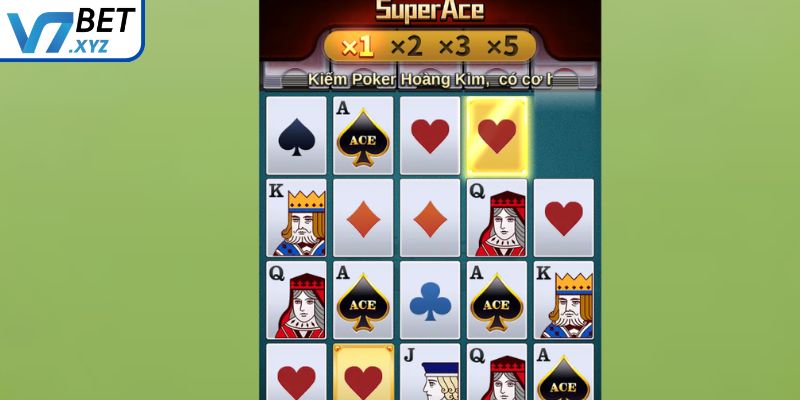 Super ACE Nổ Hũ - Slot Siêu Cháy Với Thưởng Cao Tại V7Bet 3 Kết hợp Free Spin - Auto Spin